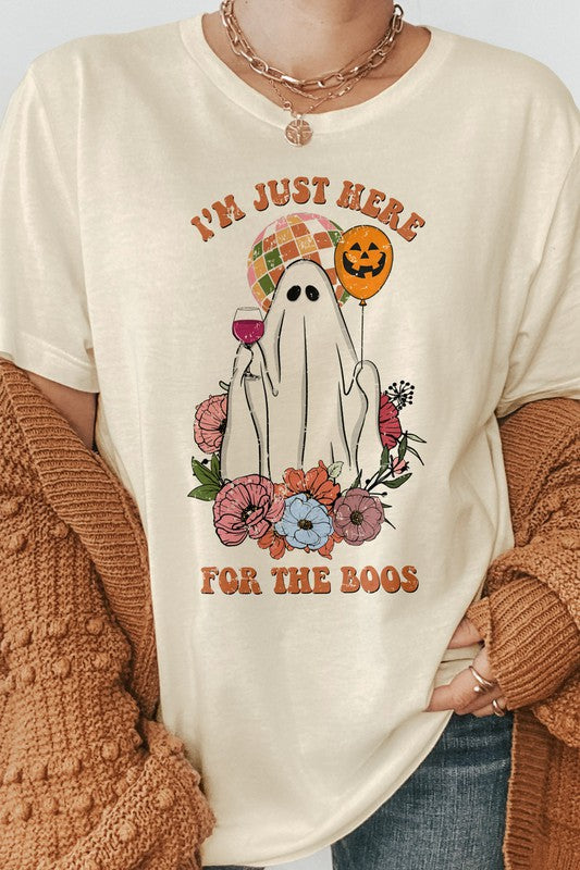 I'm Just Here For the Boos Graphic Tee - Final Sale    Shirts & Tops Rebel Stitch- Tilden Co.