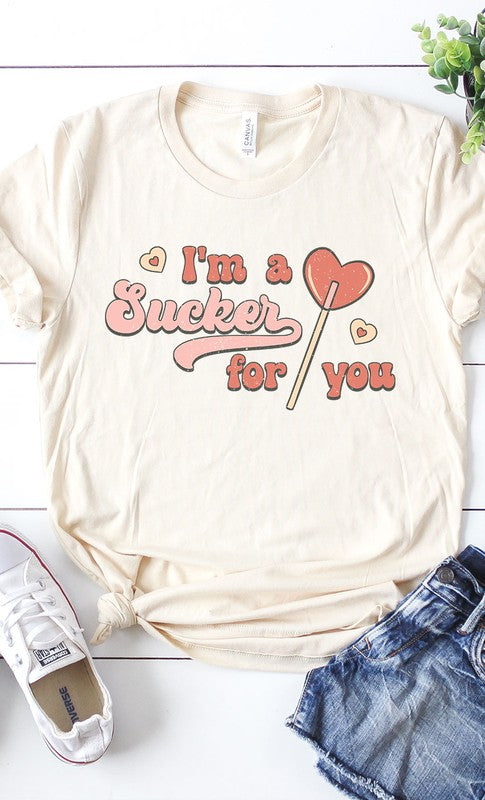 I'm a Sucker for You Graphic Tee - Final Sale    Shirts & Tops Kissed Apparel- Tilden Co.