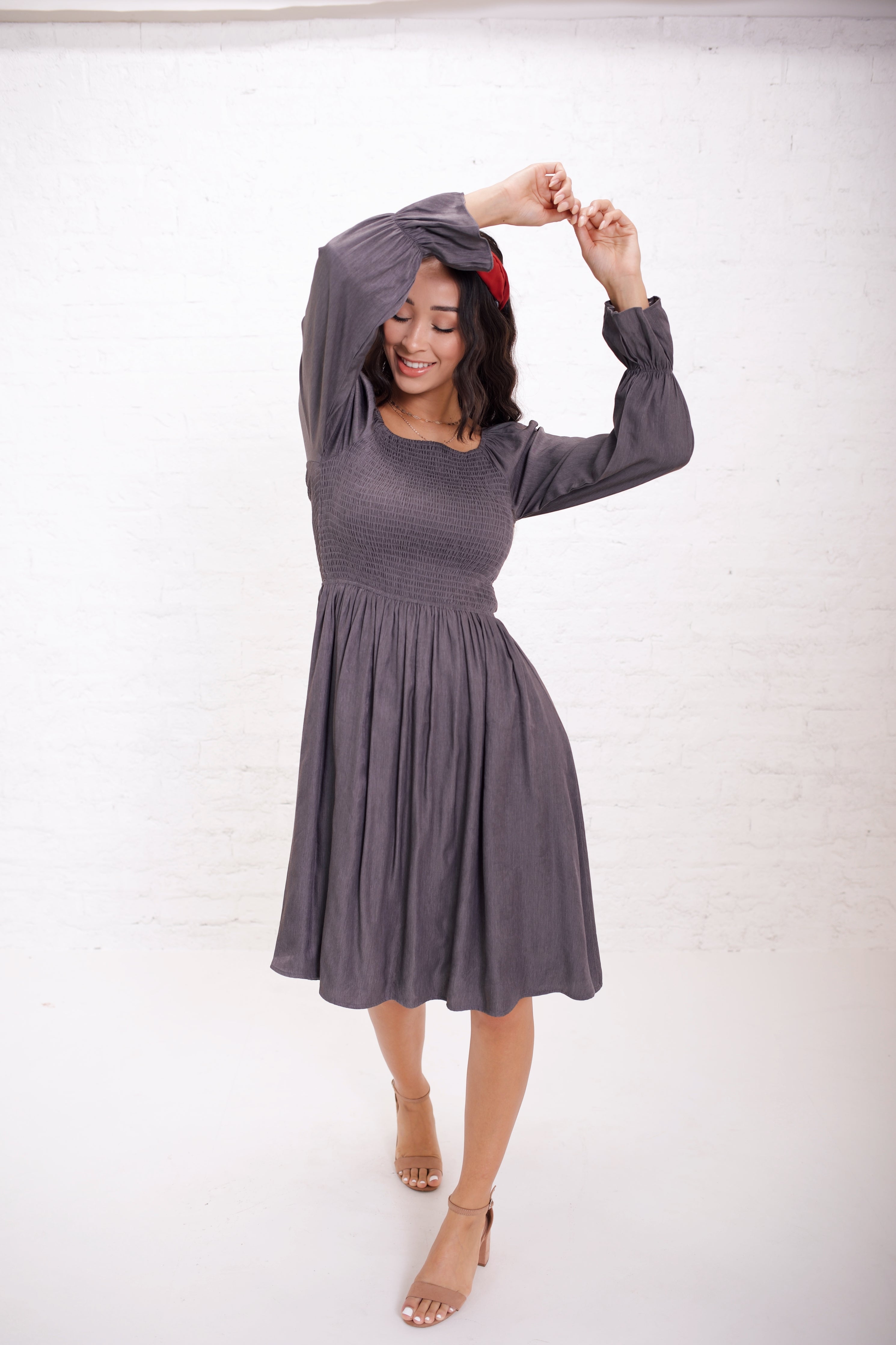 Size Large) Juliet Dress in Frosted Charcoal - Final Sale – Tilden Co. LLC