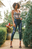 Kancan Norah High Rise Ankle Skinny Jeans - Dark Wash    Jeans Kancan- Tilden Co.