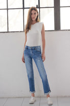 Leonel Mid Rise Boyfriend Jeans    Jeans Kancan- Tilden Co.