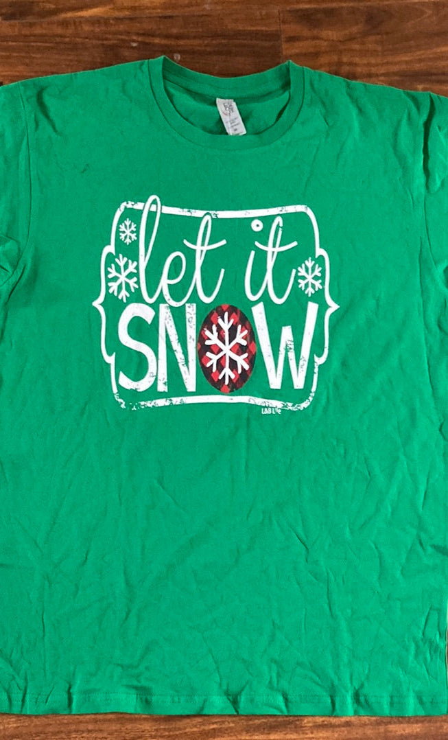 Let it Snow Graphic Tee- Final Sale    Shirts & Tops Tilden Co. LLC- Tilden Co.