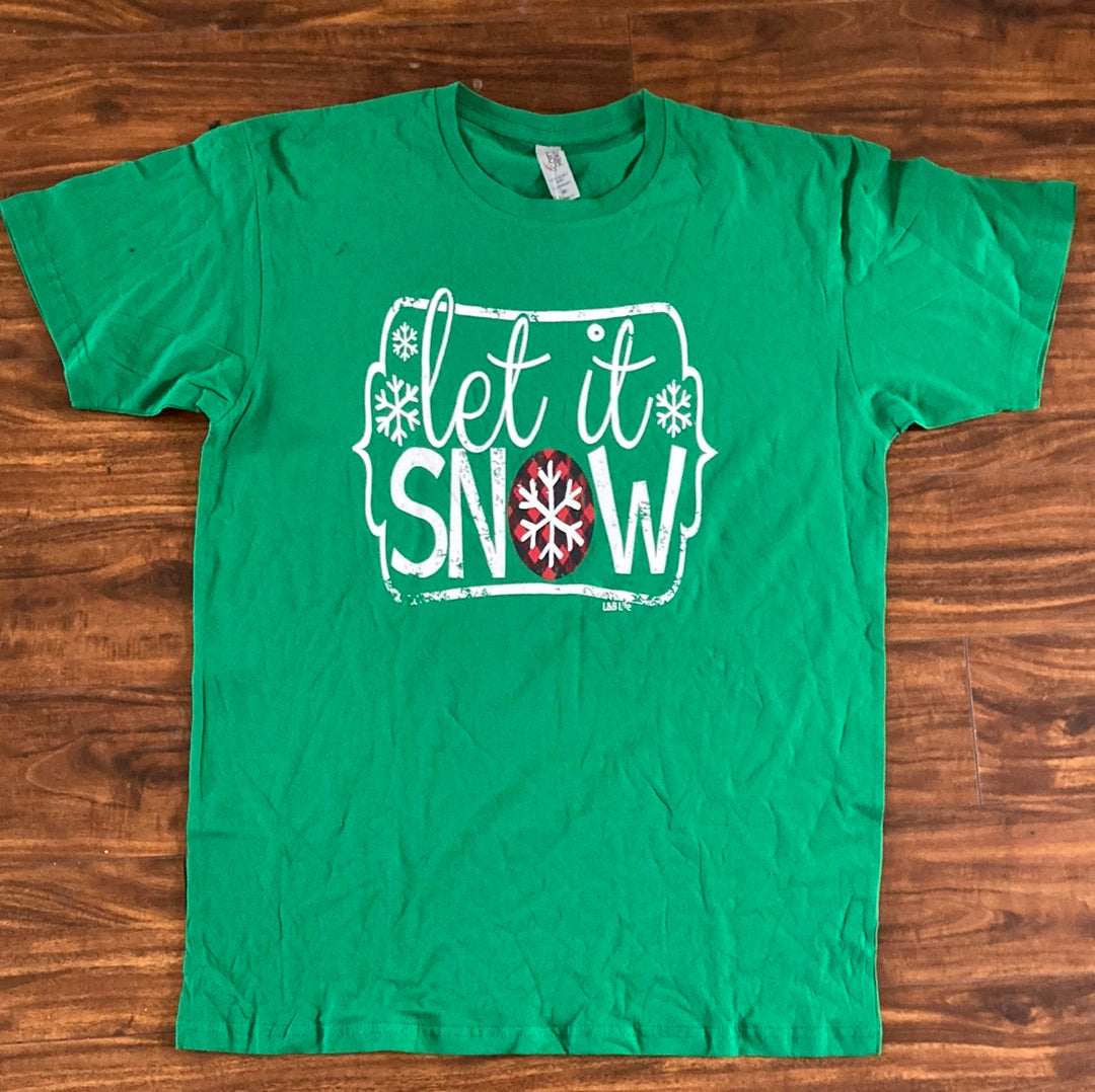 Let it Snow Graphic Tee- Final Sale    Shirts & Tops Tilden Co. LLC- Tilden Co.