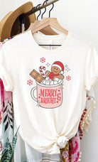 Merry Christmas Ginger Cup Graphic Tee- Final Sale    Shirts & Tops Kissed Apparel- Tilden Co.
