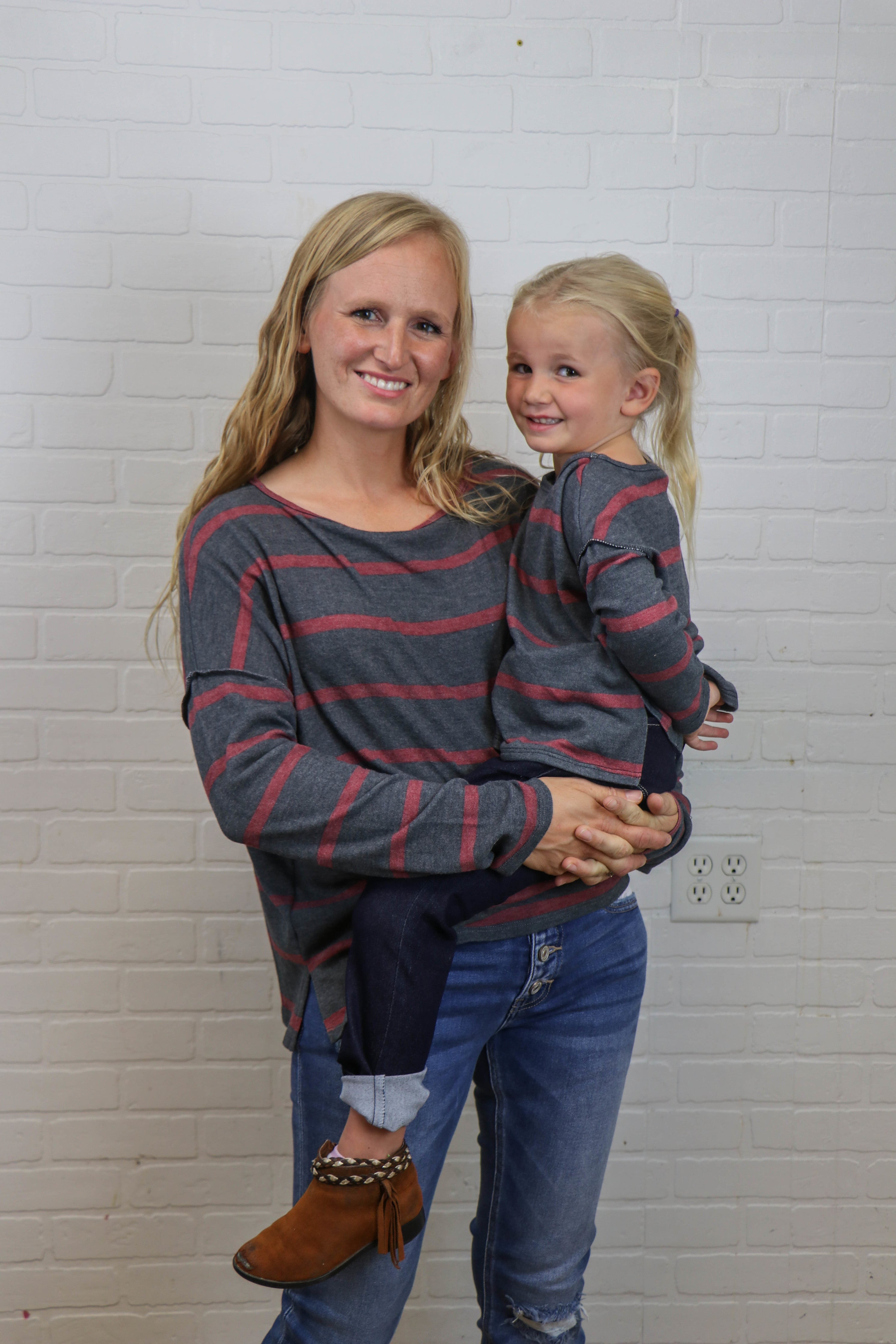 Mommy&Me Stripe Knit Top    Shirts & Tops 12 PM by Mon Ami- Tilden Co.