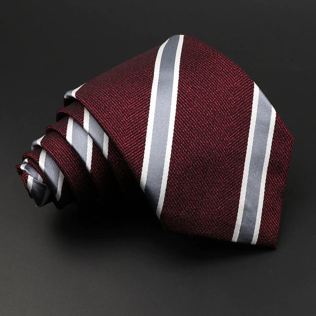 Alexander Jacquard Striped Tie in Burgundy    tie Tilden Co. LLC- Tilden Co.