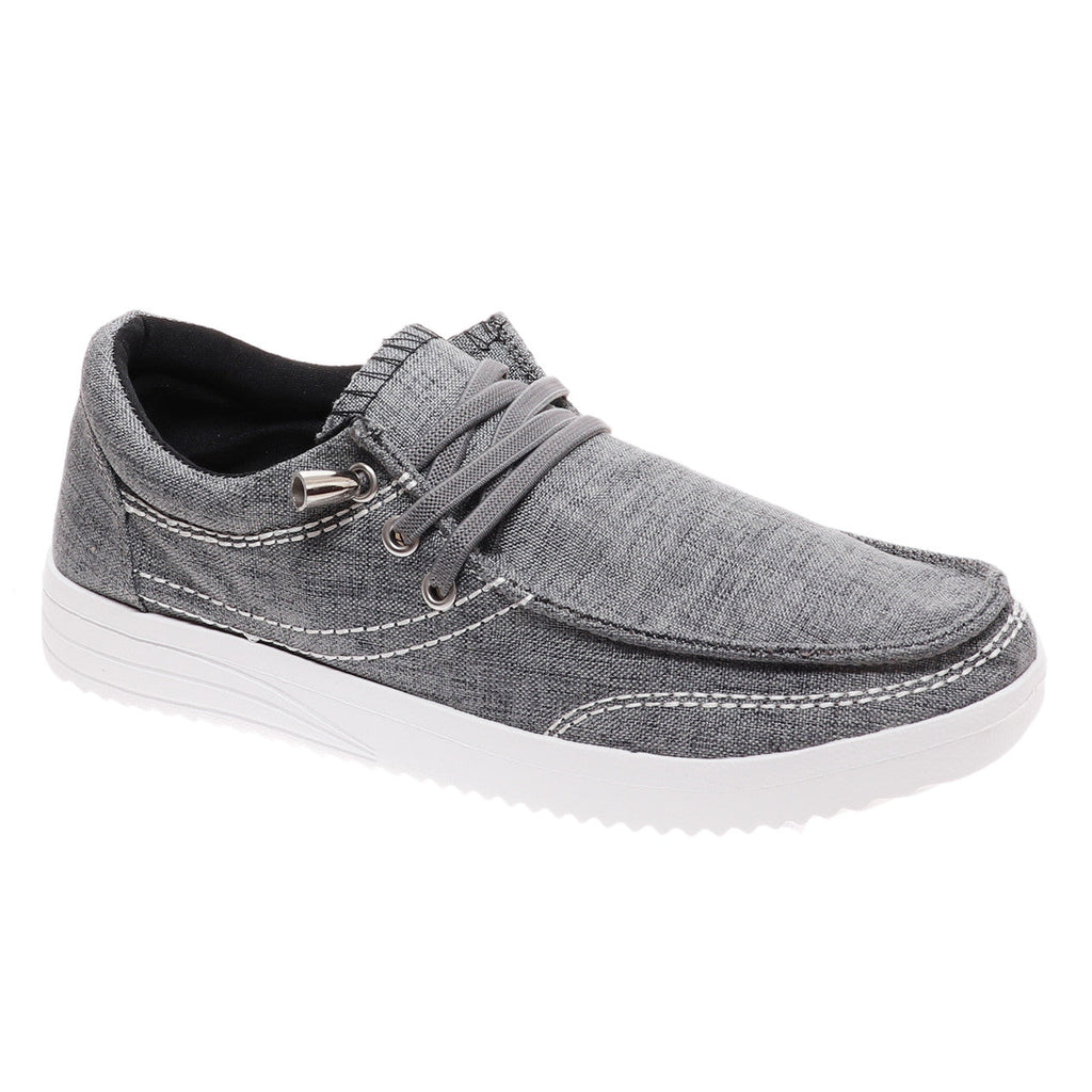 Outwoods Slip On Boat Style Shoes - Grey- Final Sale    Shoes Olem Shoe Corp- Tilden Co.