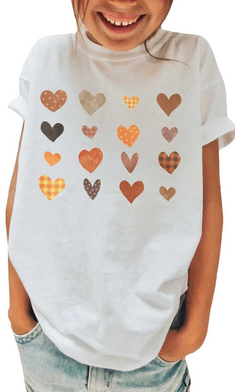 Plaid Heart Grid Kids Graphic Tee - Final Sale    Shirts & Tops Kids Kissed Apparel- Tilden Co.