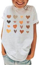 Plaid Heart Grid Kids Graphic Tee - Final Sale    Shirts & Tops Kids Kissed Apparel- Tilden Co.