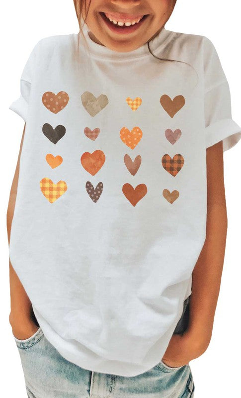 Plaid Heart Grid Kids Graphic Tee    Shirts & Tops Kids Kissed Apparel- Tilden Co.