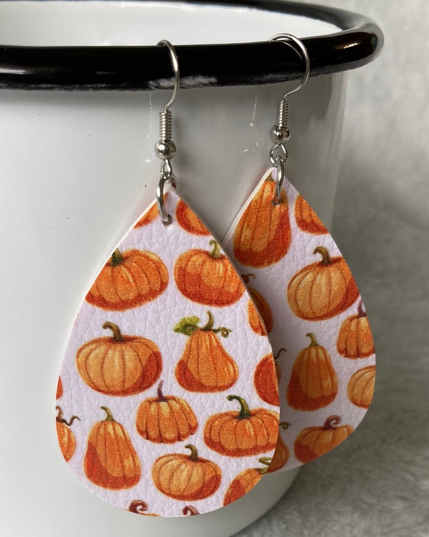 Pumpkin 4 Earrings    Earrings Daydreamer Creations- Tilden Co.