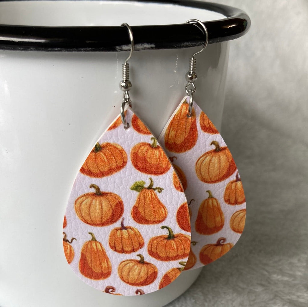Pumpkin 4 Earrings    Earrings Daydreamer Creations- Tilden Co.