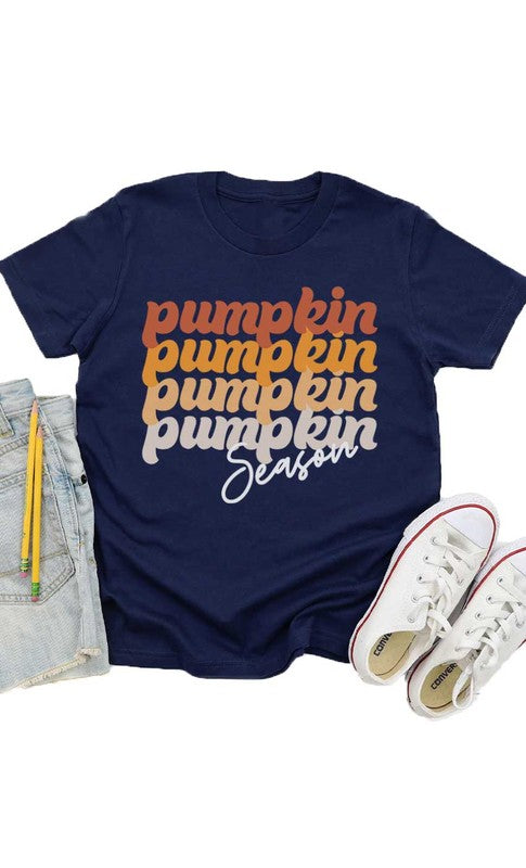 Pumpkin Season Kids Graphic Tee - Final Sale    Shirts & Tops Kids Kissed Apparel- Tilden Co.