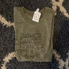 Reindeer Names Graphic Tee- Final Sale    Shirts & Tops Tilden Co. LLC- Tilden Co.