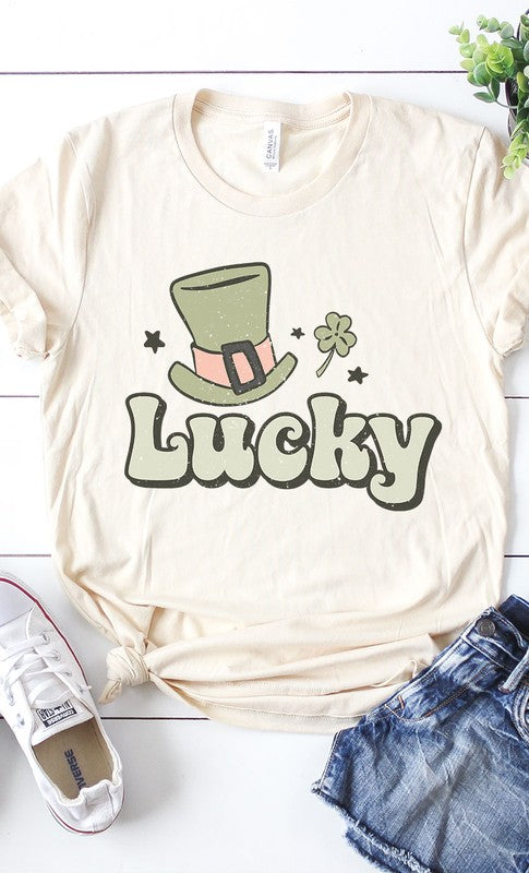 Retro Lucky Graphic Tee - Final Sale    Graphic T-Shirt Kissed Apparel- Tilden Co.