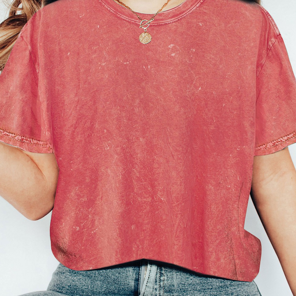 Mineral Washed T-Shirt Teaberry / Small Teaberry Small Shirts & Tops Rustee Clothing- Tilden Co.