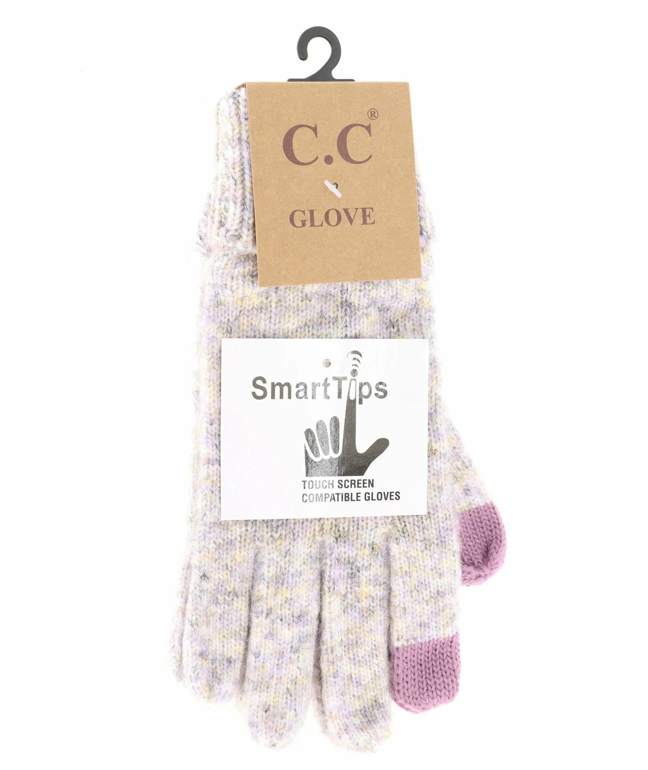 Soft Ribbed Knit Glove Iris Multi Iris Multi  gloves CC Brand Beanies- Tilden Co.