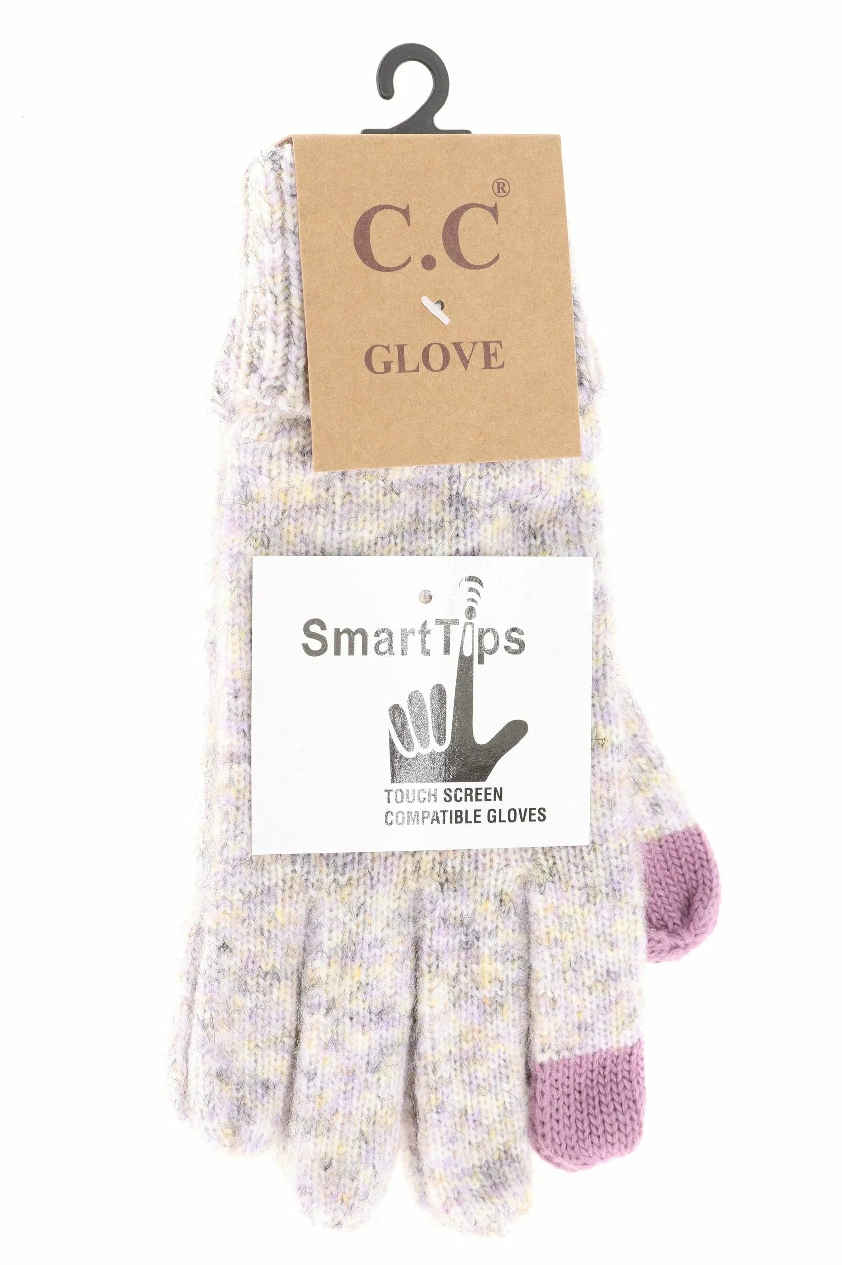 Soft Ribbed Knit Glove Iris Multi Iris Multi  gloves CC Brand Beanies- Tilden Co.