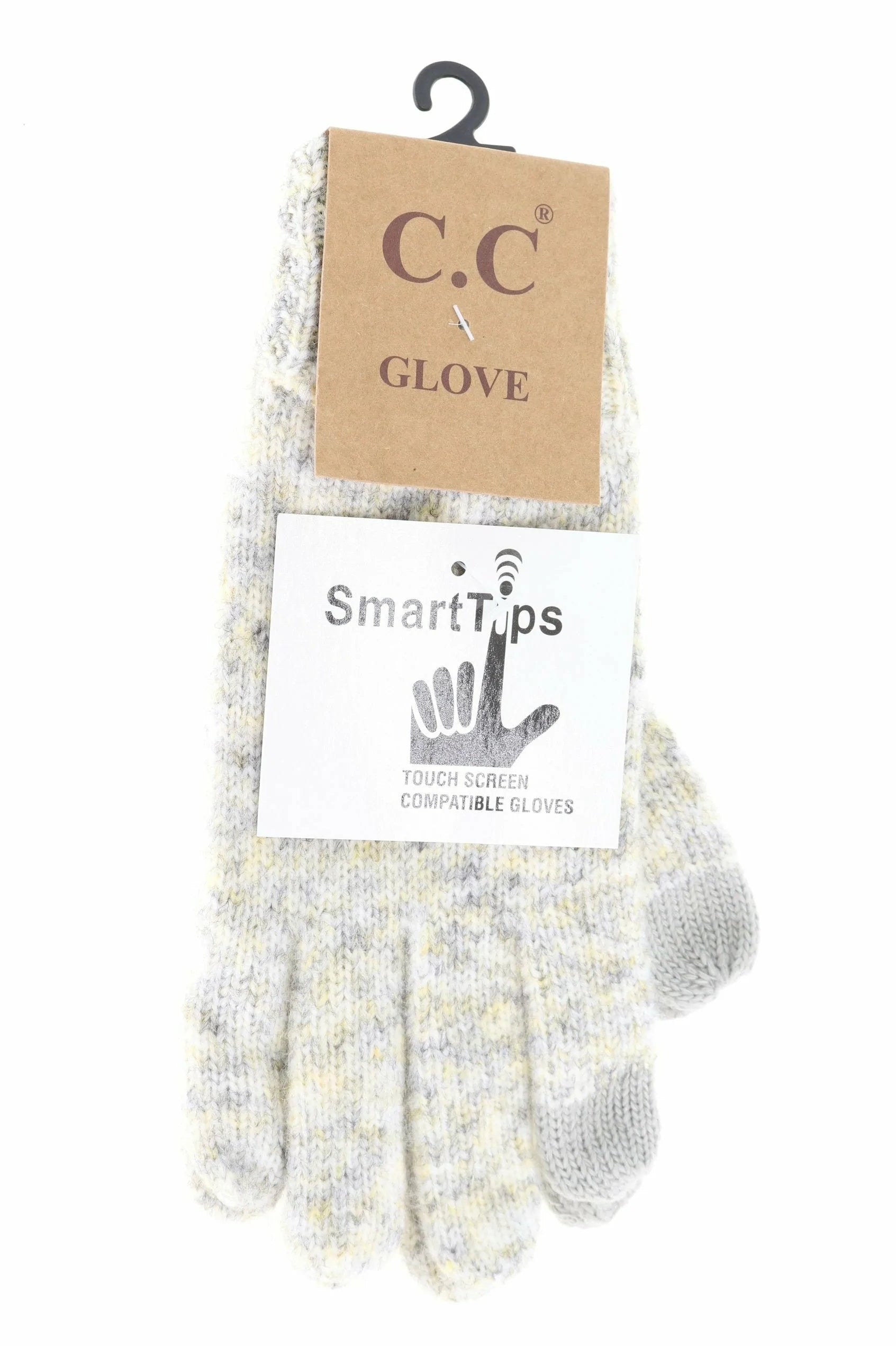 Soft Ribbed Knit Glove Lemonade Multi Lemonade Multi  gloves CC Brand Beanies- Tilden Co.