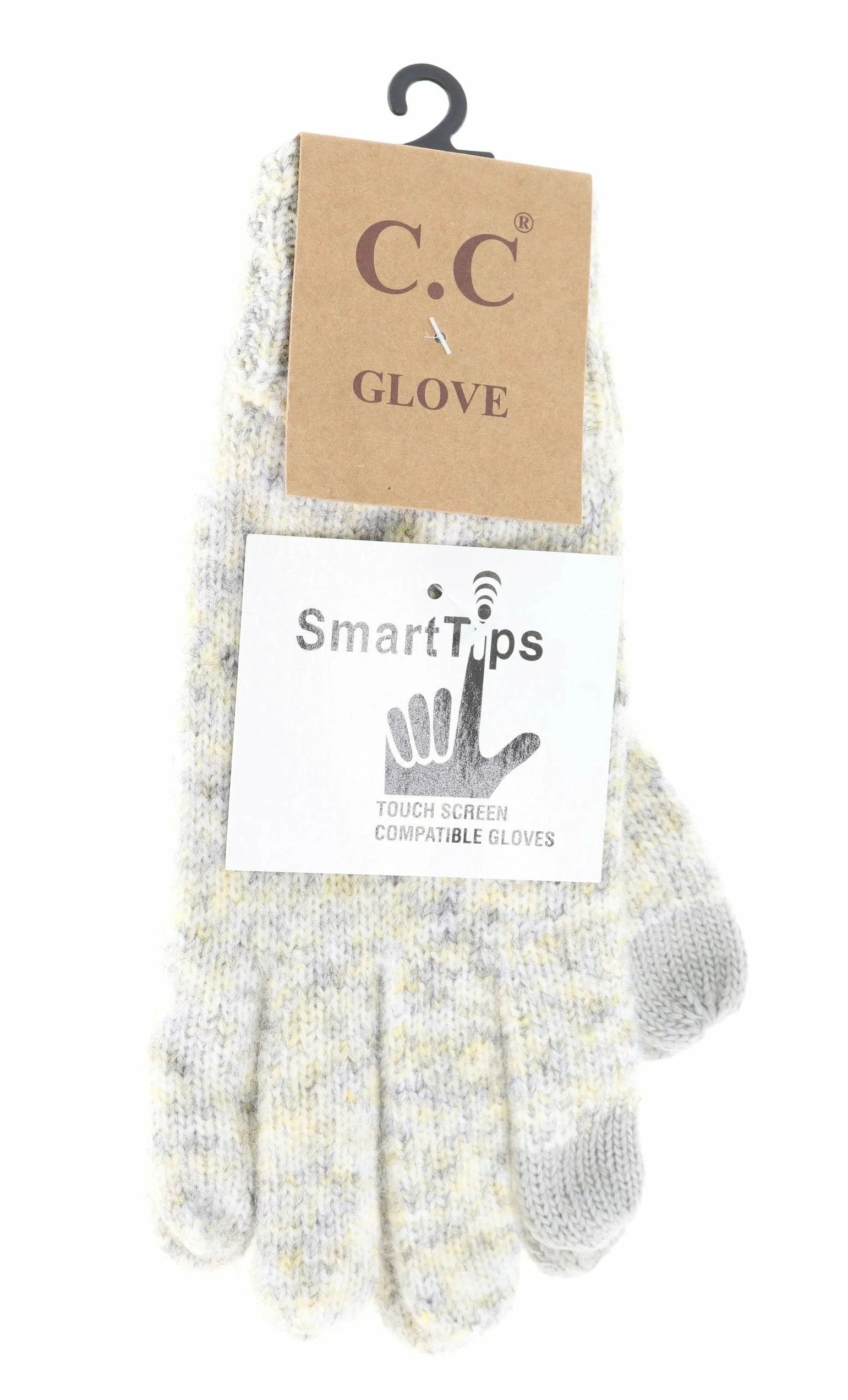 Soft Ribbed Knit Glove Lemonade Multi Lemonade Multi  gloves CC Brand Beanies- Tilden Co.