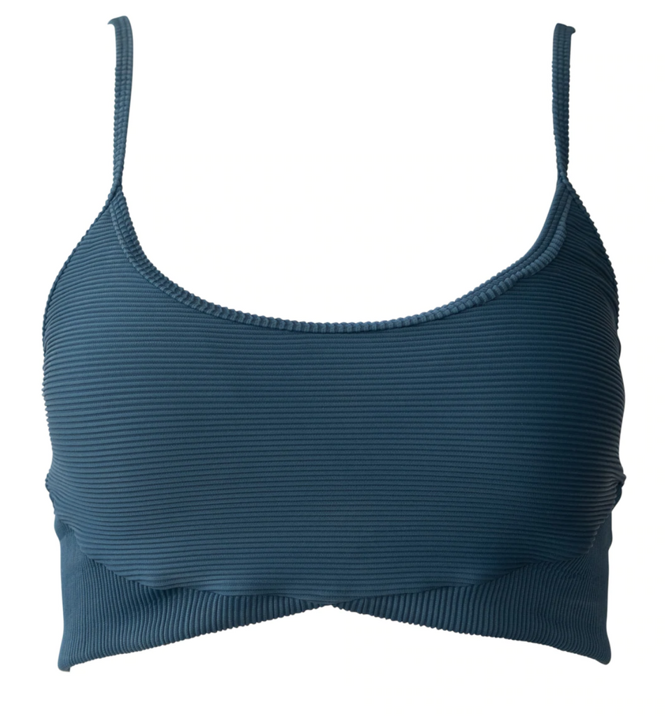 Textured Coastal Tone Crop Swim Top    Swimwear Nani- Tilden Co.