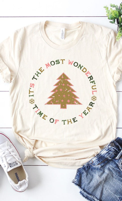 The Most Wonderful Time of the Year Graphic Tee- Final Sale    Shirts & Tops Kissed Apparel- Tilden Co.