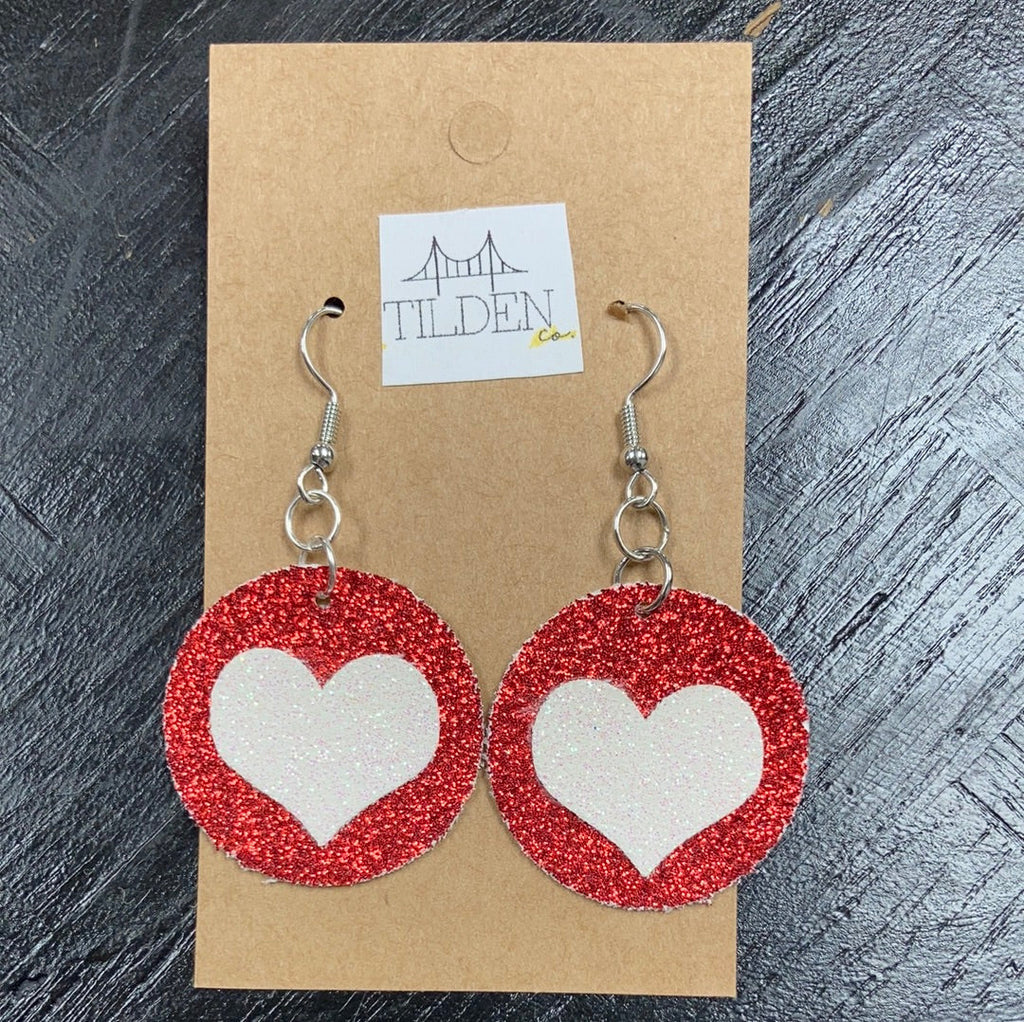 Valentines 4 Faux Leather Earrings     Daydreamer Creations- Tilden Co.