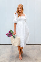 Tinsley Dress in White    Dress Mikarose- Tilden Co.
