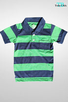 Youth Green/Navy Polo    Shirts & Tops KJ's Dresses and Ties- Tilden Co.
