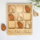 Idaho State Gift - Tic-Tac-Toe ID Game - Customizable: Idaho + Potato / FINISHED - Smooth Clear Coat     Birch House Living- Tilden Co.