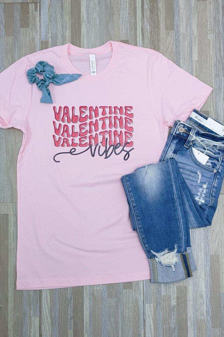 Valentine Vibes Graphic Tee- Final Sale     Daydreamer Creations- Tilden Co.