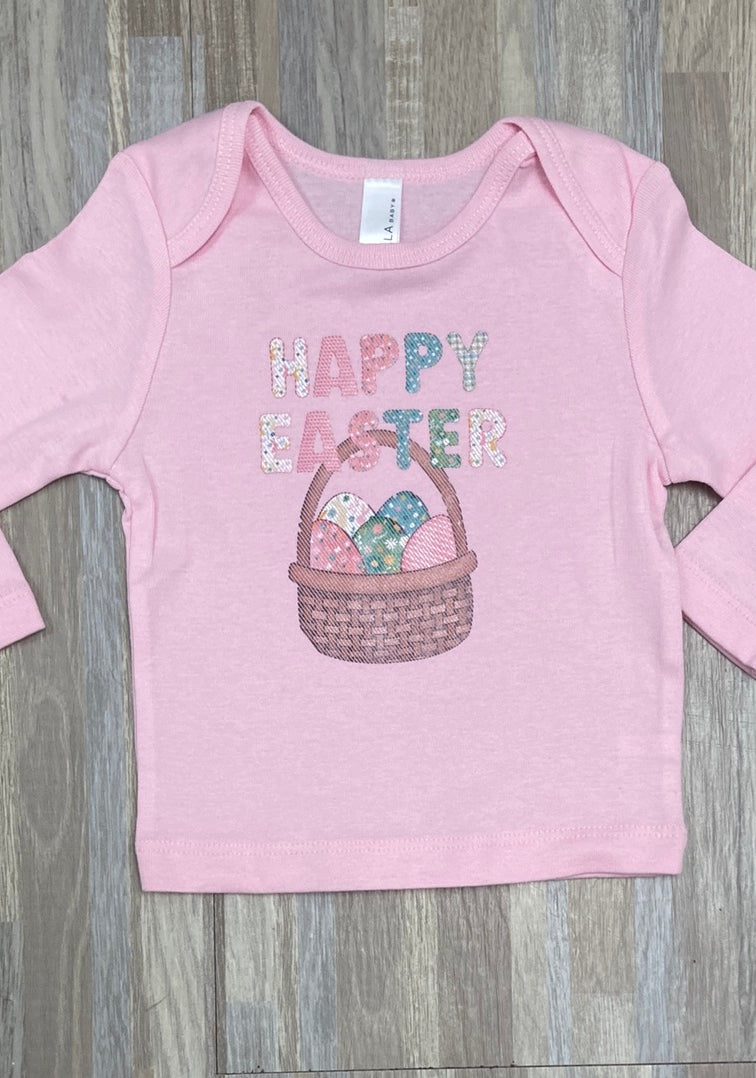 Happy Easter Girls Shirt - Final Sale     Daydreamer Creations- Tilden Co.