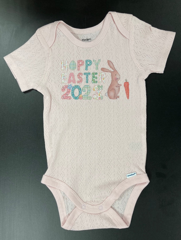 Hoppy Easter 2023 size 12m Onesie - Final Sale     Daydreamer Creations- Tilden Co.