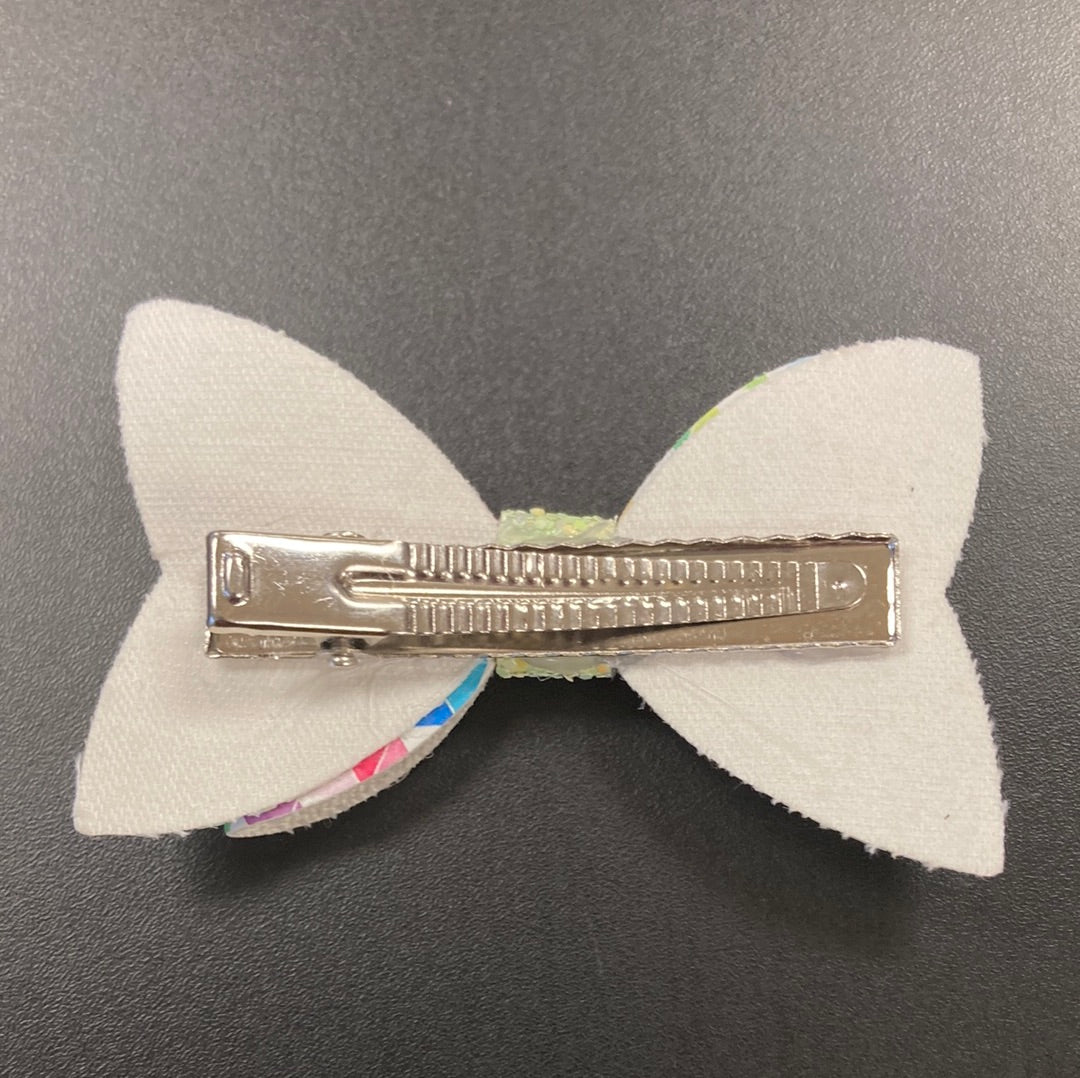 Geometric Color Faux Leather Bow    earring Daydreamer Creations- Tilden Co.