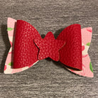 Apple of my Eye Faux Leather Bow    earring Daydreamer Creations- Tilden Co.