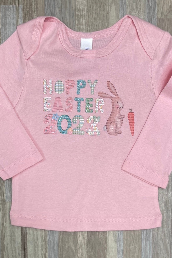 Hoppy Easter 2023 3-6m Girls Shirt - Final Sale     Daydreamer Creations- Tilden Co.