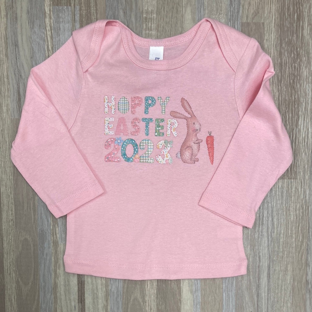 Hoppy Easter 2023 3-6m Girls Shirt - Final Sale     Daydreamer Creations- Tilden Co.