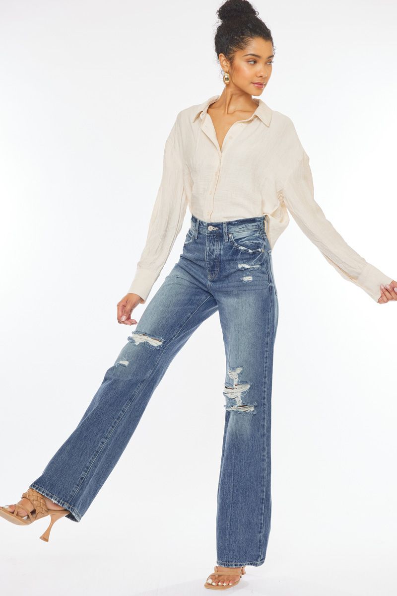 Lydia Ultra High Rise 90's Flare Jeans    Jeans Kancan- Tilden Co.